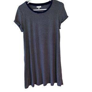 Women’s Size M Love Fire navy/white striped dress
